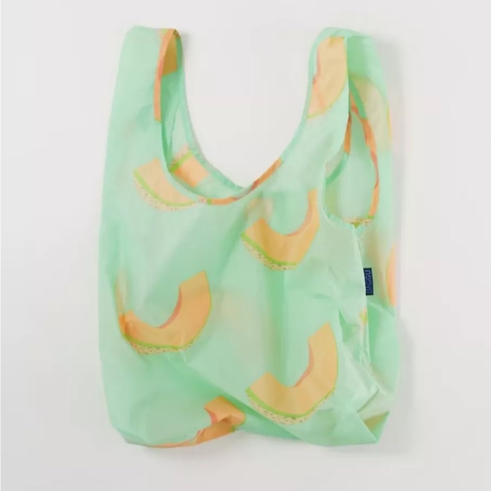 RARE BAGGU Baby Reusable Nylon Shopping Bag Tote Cantaloupe Slice